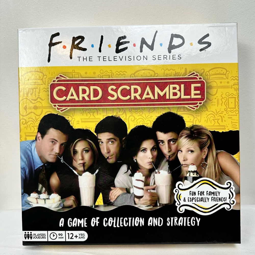 Friends Card Scramble Game - New - Inside Pieces Sealed 2-4 Players Family 12+